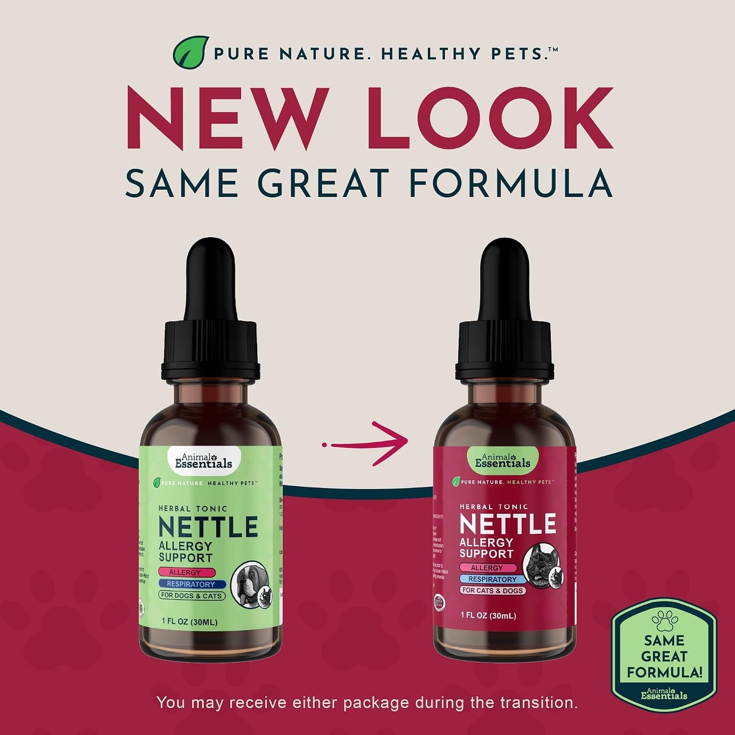 Animal Essentials Herbal Tonic Nettle Allergy Support for Dogs & Cats - Dog Supplements & Vitamins 10