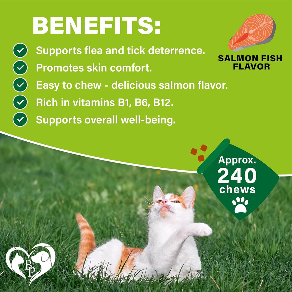 Beloved Pets Flea & Tick Prevention Support Salmon Flavor Treats for Cats 10-oz - Cat Oral Flea & Tick Treatments 7