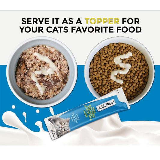 Fussie Cat Tuna with Small Anchovy in Goat Milk Puree Lickable Cat Treats 0.5-oz x 4-tubes - Cat Treats 2