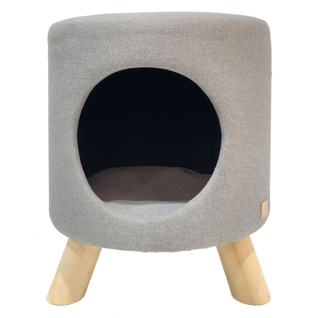 4 Cats & Dogs Wallie Pet Stool - Light Grey - Dog Beds & Furniture 1