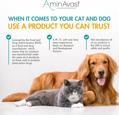 AminAvast Kidney Support Capsules for Cats - 60 Capsules - Cat Supplements & Vitamins 3