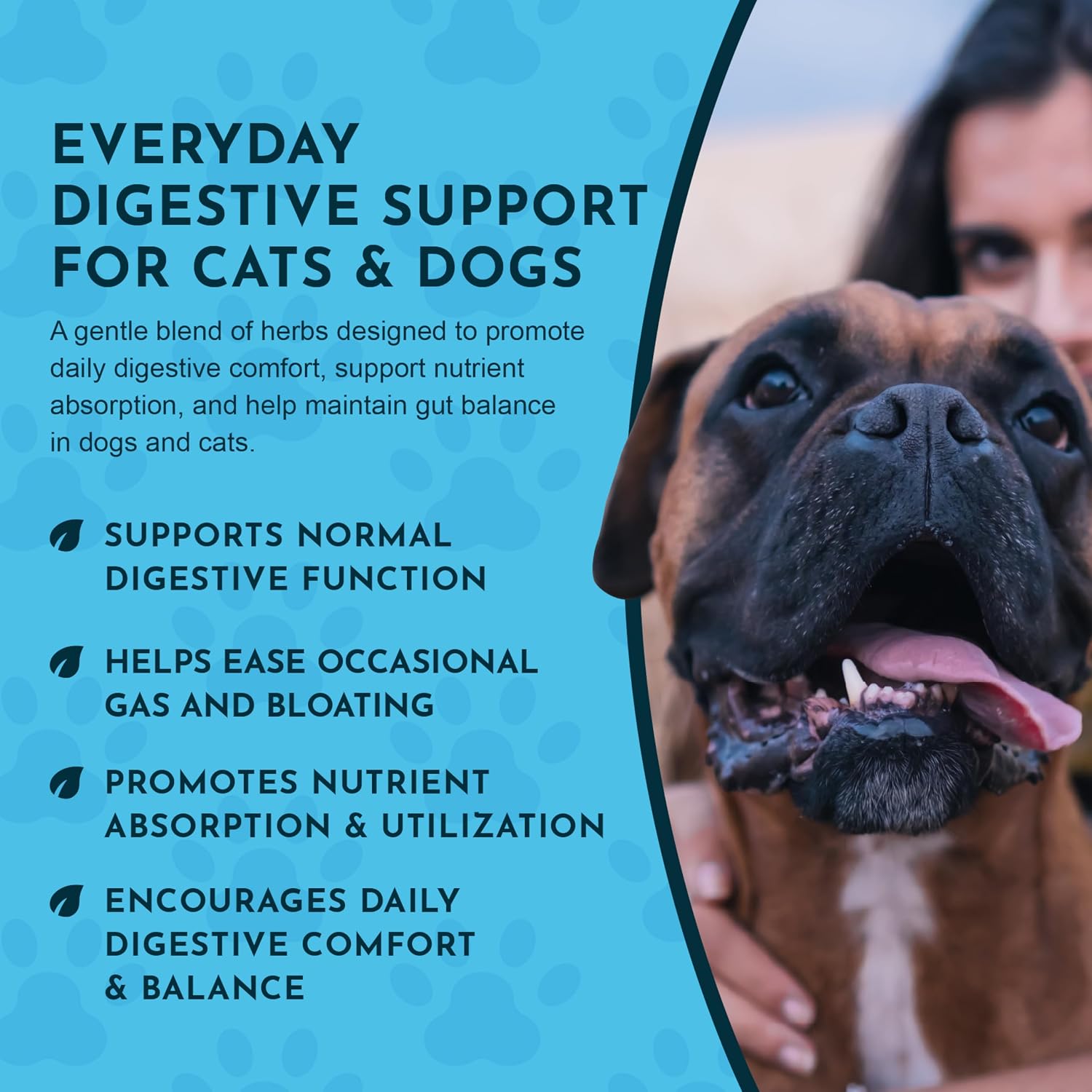 Animal Essentials Herbal Tonic Blend Daily Digestion Gastric Distress & Fresh Breath for Dogs & Cats - Dog Supplements