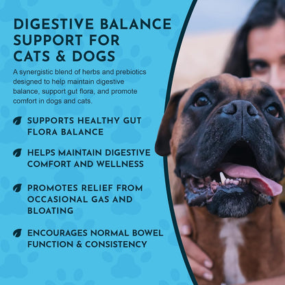 Animal Essentials Herbal Tonic Blend Healthy Gut Prebiotic for Intestinal Well-Being for Dogs & Cats - Dog Supplements