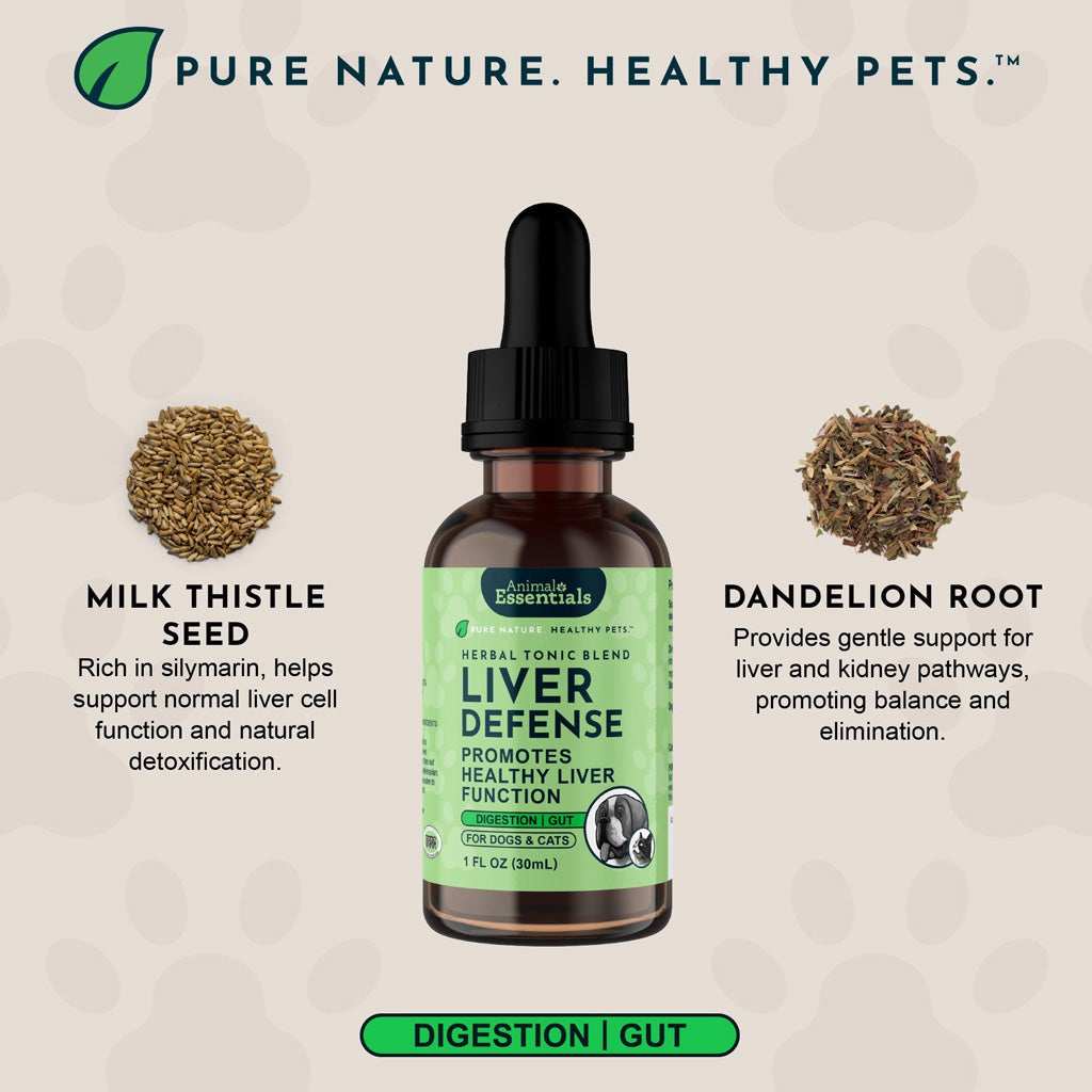 Animal Essentials Herbal Tonic Blend Liver Defense for Dogs & Cats - Dog Supplements & Vitamins 11