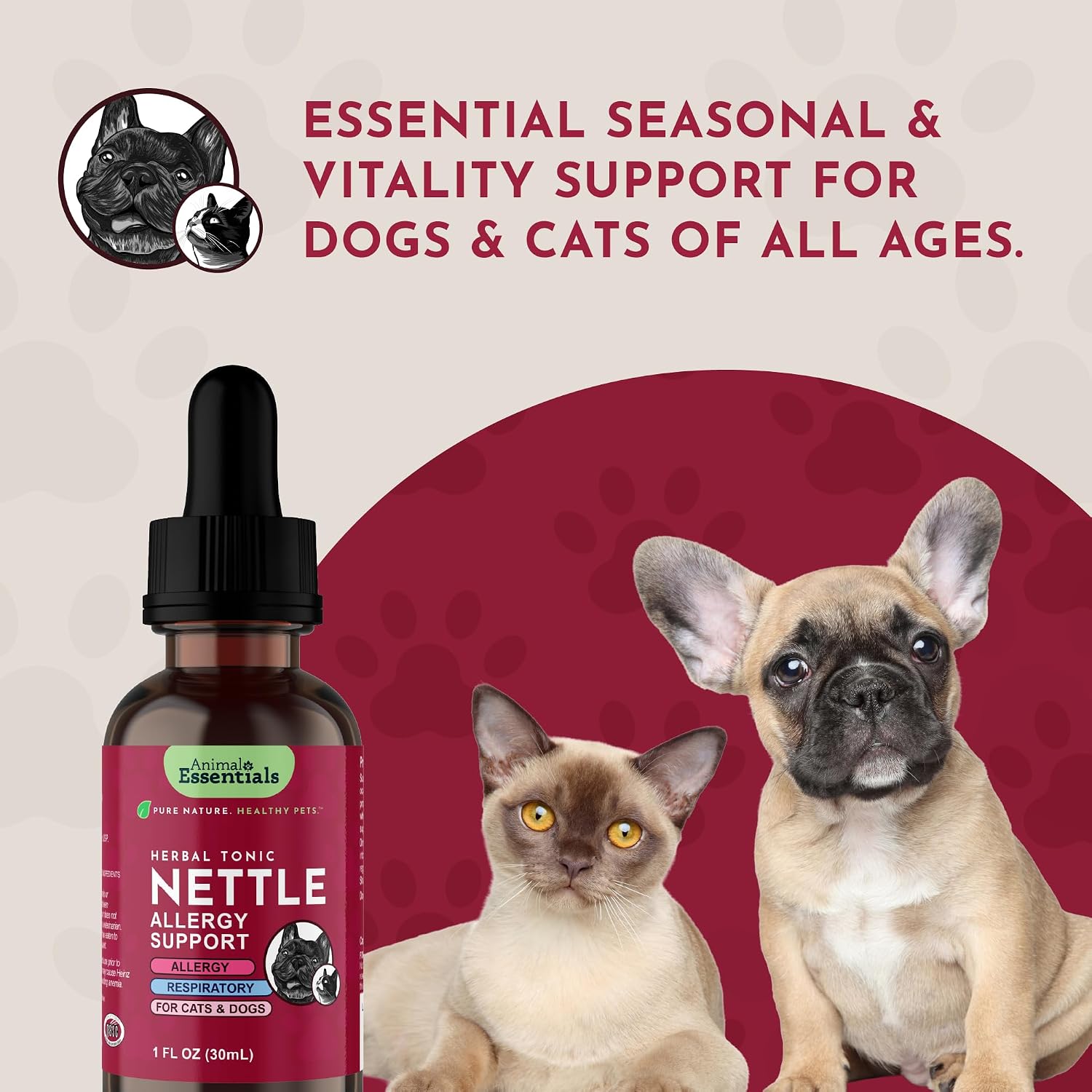 Animal Essentials Herbal Tonic Nettle Allergy Support for Dogs & Cats - Dog Supplements & Vitamins 4