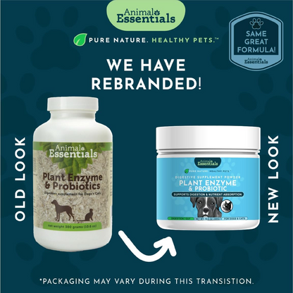 Animal Essentials Plant Enzyme & Probiotic Digestive Supplement Powder for Dogs & Cats - Dog & Cats Digestive &