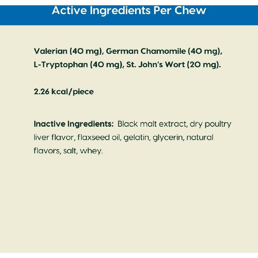 Ark Naturals Happy Traveler Soft Chews Calming Supplement for Dogs & Cats (75 ct)