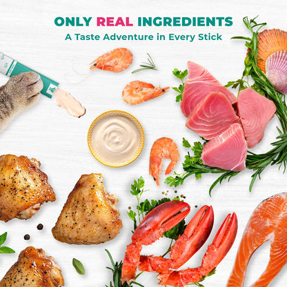 Beloved Pets Chicken & Tuna Mix Creamy Lickable Treats Dual Support for Cats & Dogs 40-count - Lickable Cat Treats 6