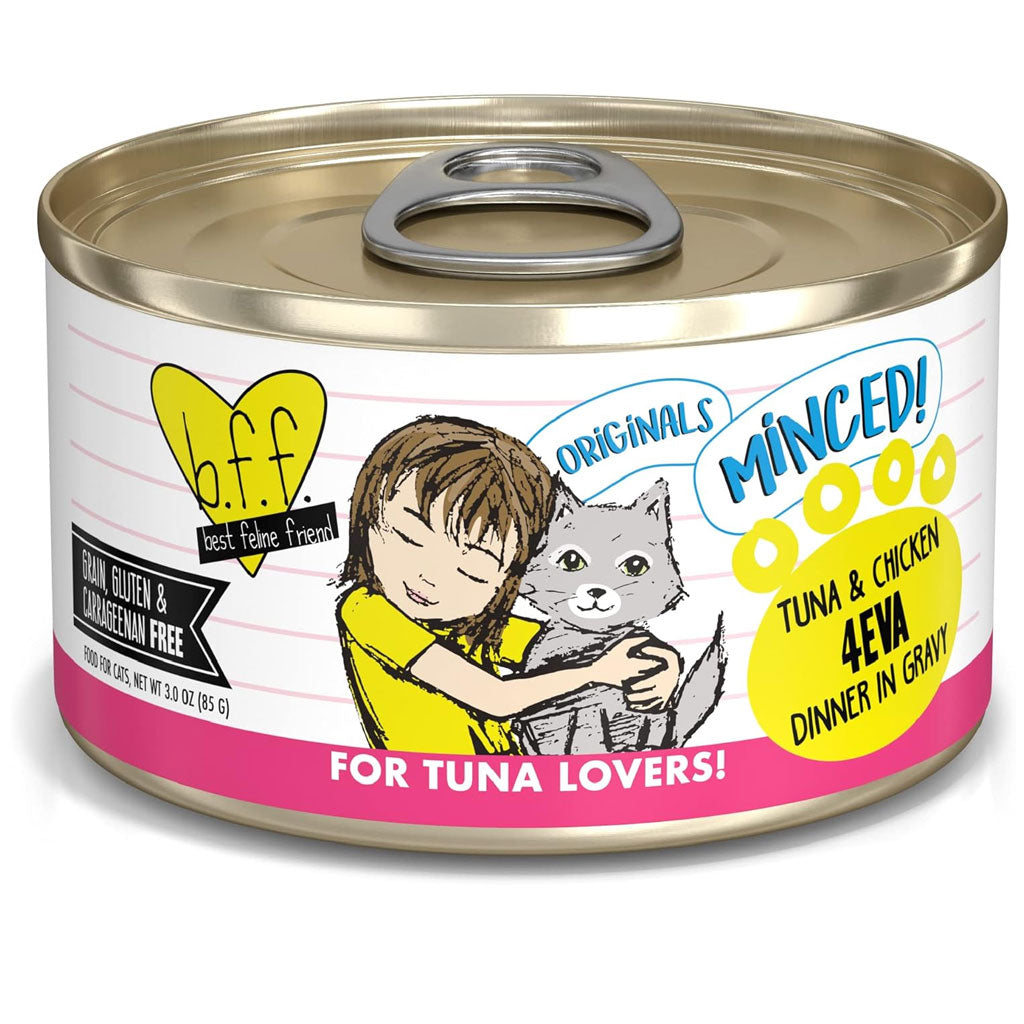 BFF Tuna & Chicken 4-Eva Dinner in Gravy Grain-Free Minced Wet Cat Food - Cat Food 1