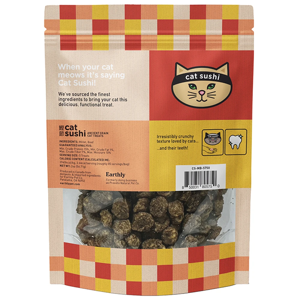 Cat Sushi Umami Millet & Beef Crunchy Cat Treats (2 oz) - Cat Treats 2