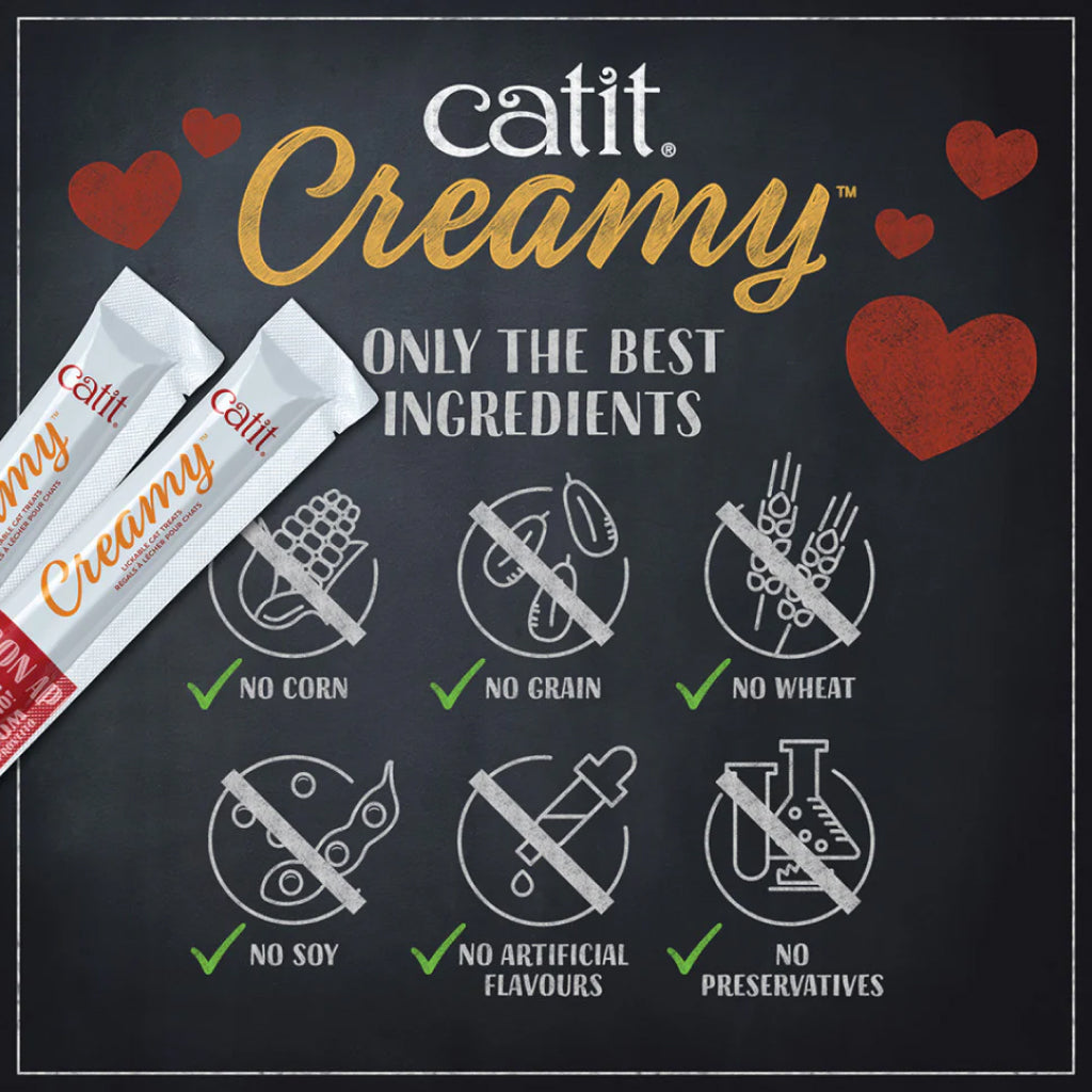 Catit Creamy Superfood Lamb Recipe with Quinoa & Chia Lickable Treats For Cat (4 tubes)