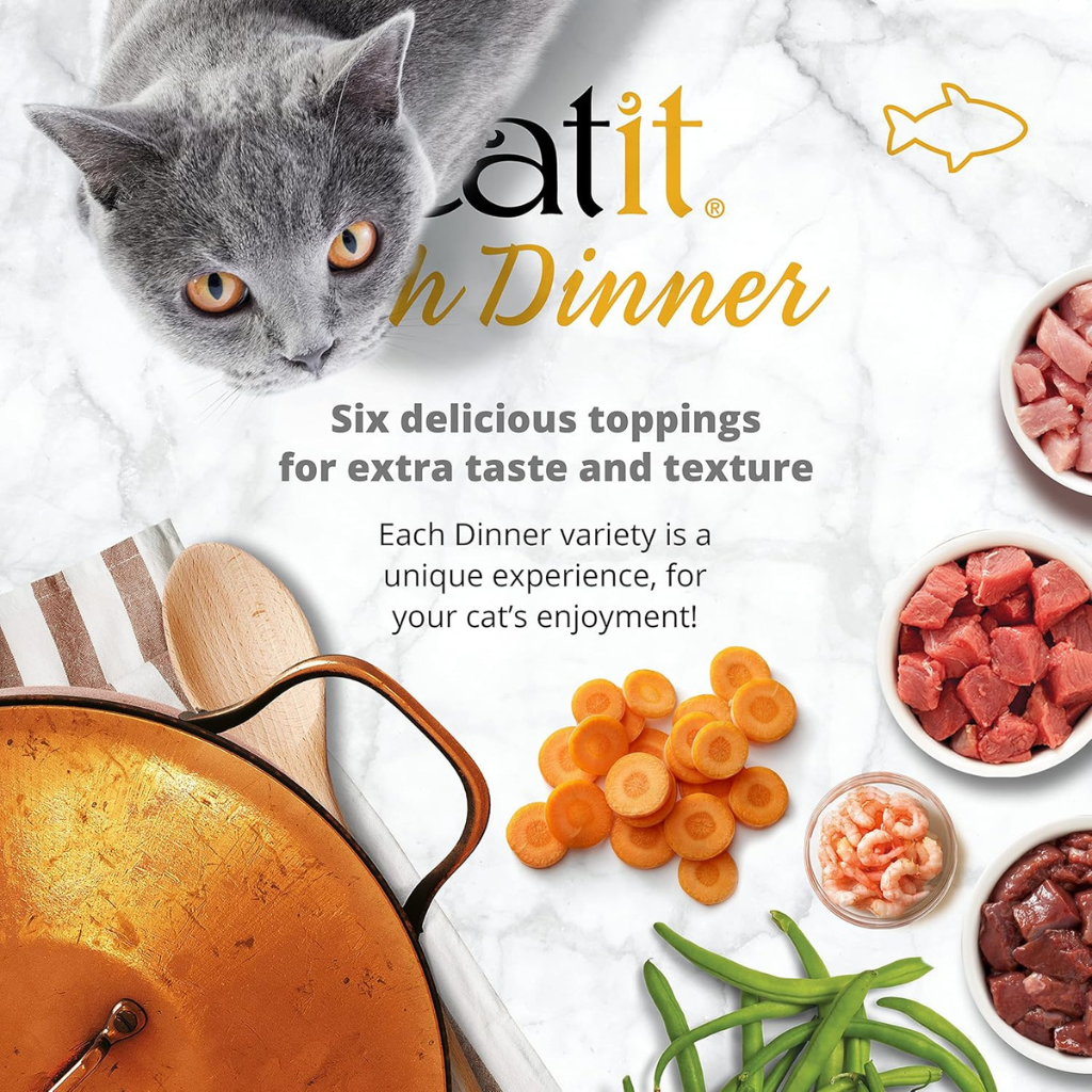 Catit Fish Dinner with Tuna & Carrots Wet Cat Food (2.8 oz) - Cat Food 5