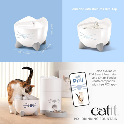 Catit PIXI Smart Drinking Water Fountain For Cats - Cat Bowls & Feeders 8