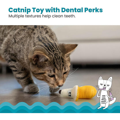 Catstages Banana Cat Dental Chew Toy with Catnip - Dental Toy 4