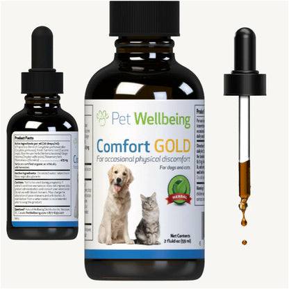 Natural cat supplements such as Comfort Gold are made with human grade ingredients such as ginger and turmeric for cats