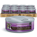 Dave's Pet Food Saucey Pate Chicken & Tuna Recipe Grain-Free Canned Wet Cat Food, 5.5-oz can, case of 24