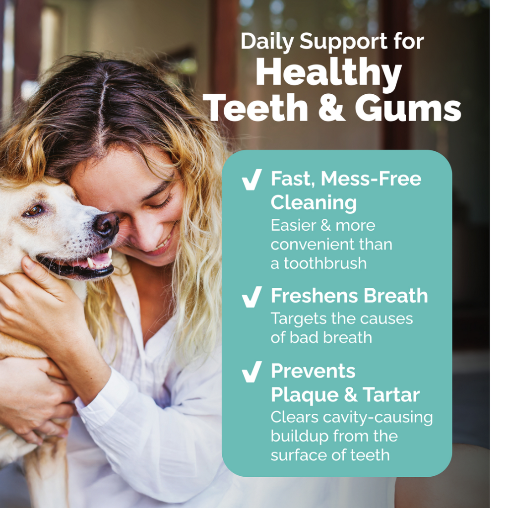 Keep your pet’s mouth fresh with Dentabliss Dental Finger Mitts, designed to remove plaque and reduce tartar in a simple peppermint‑flavored wipe