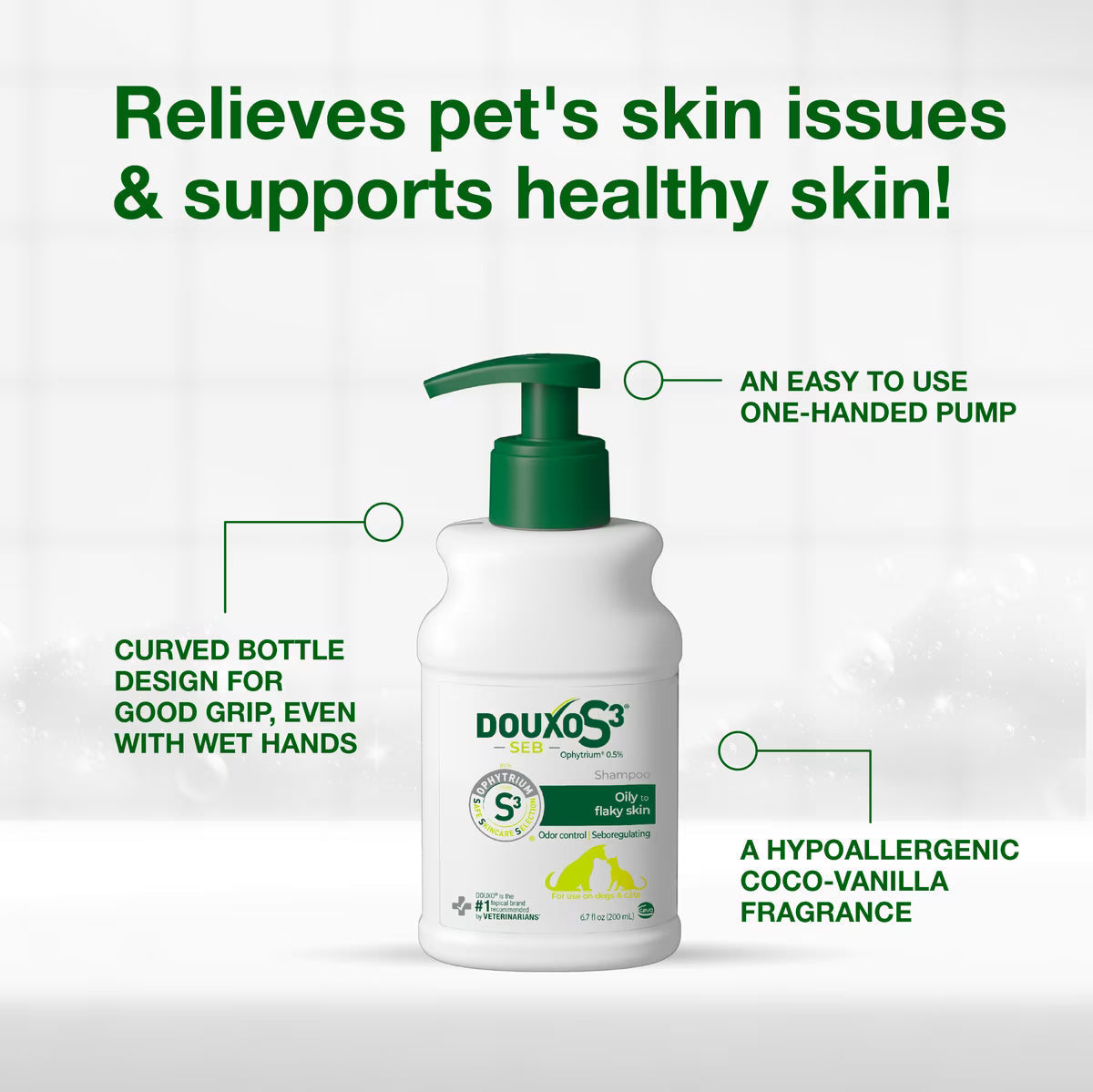 Douxo S3 SEB Odor-Control Seboregulating Dog & Cat Shampoo - Medicated Shampoos & Sprays 7