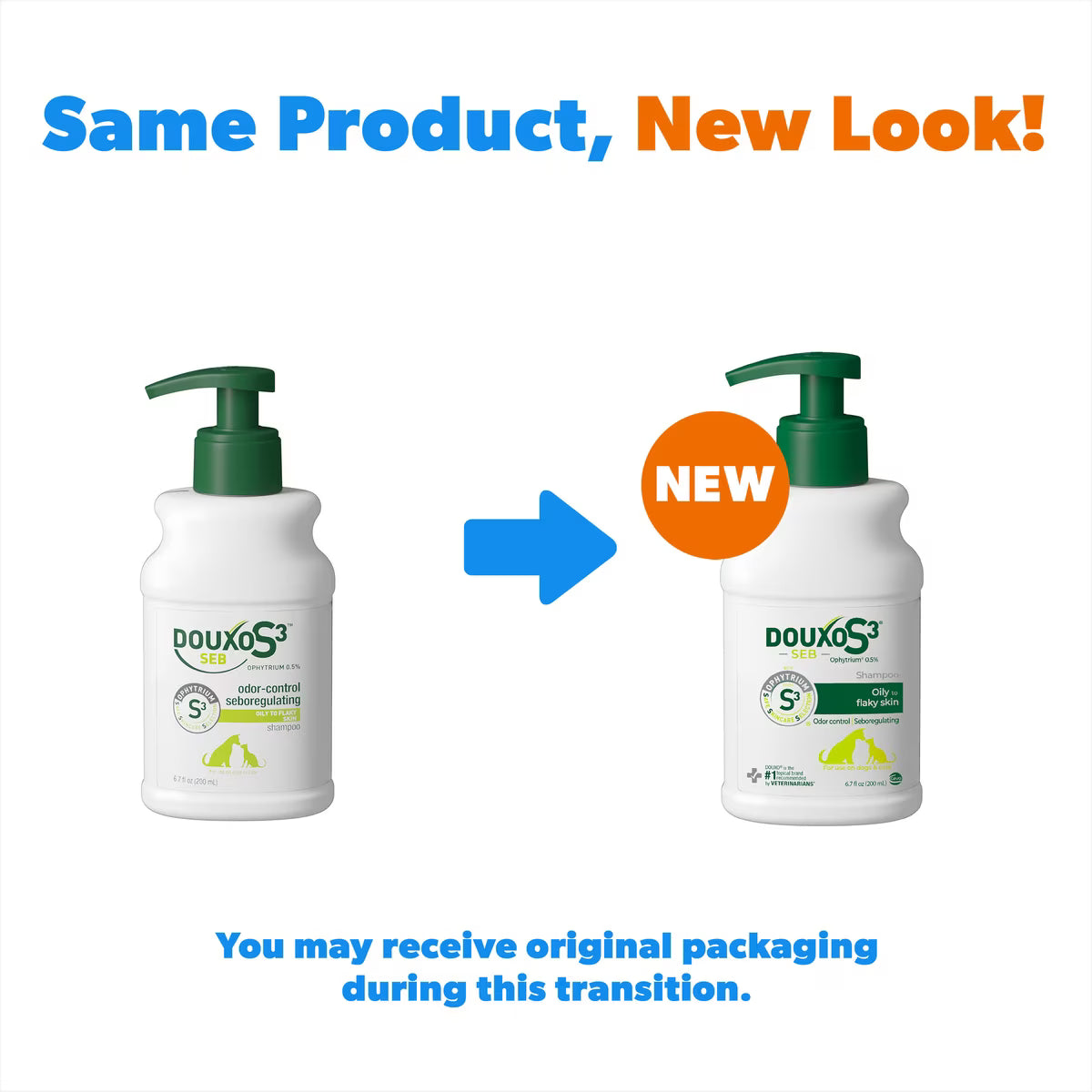 Douxo S3 SEB Odor-Control Seboregulating Dog & Cat Shampoo - Medicated Shampoos & Sprays 3