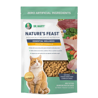 Dr. Marty Nature's Feast Essential Wellness Poultry Freeze Dried Raw Cat Food