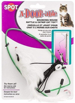 Ethical A-Doorable Bounce Real Fur Mouse Toy For Cats assorted colors - Cat Toys 1