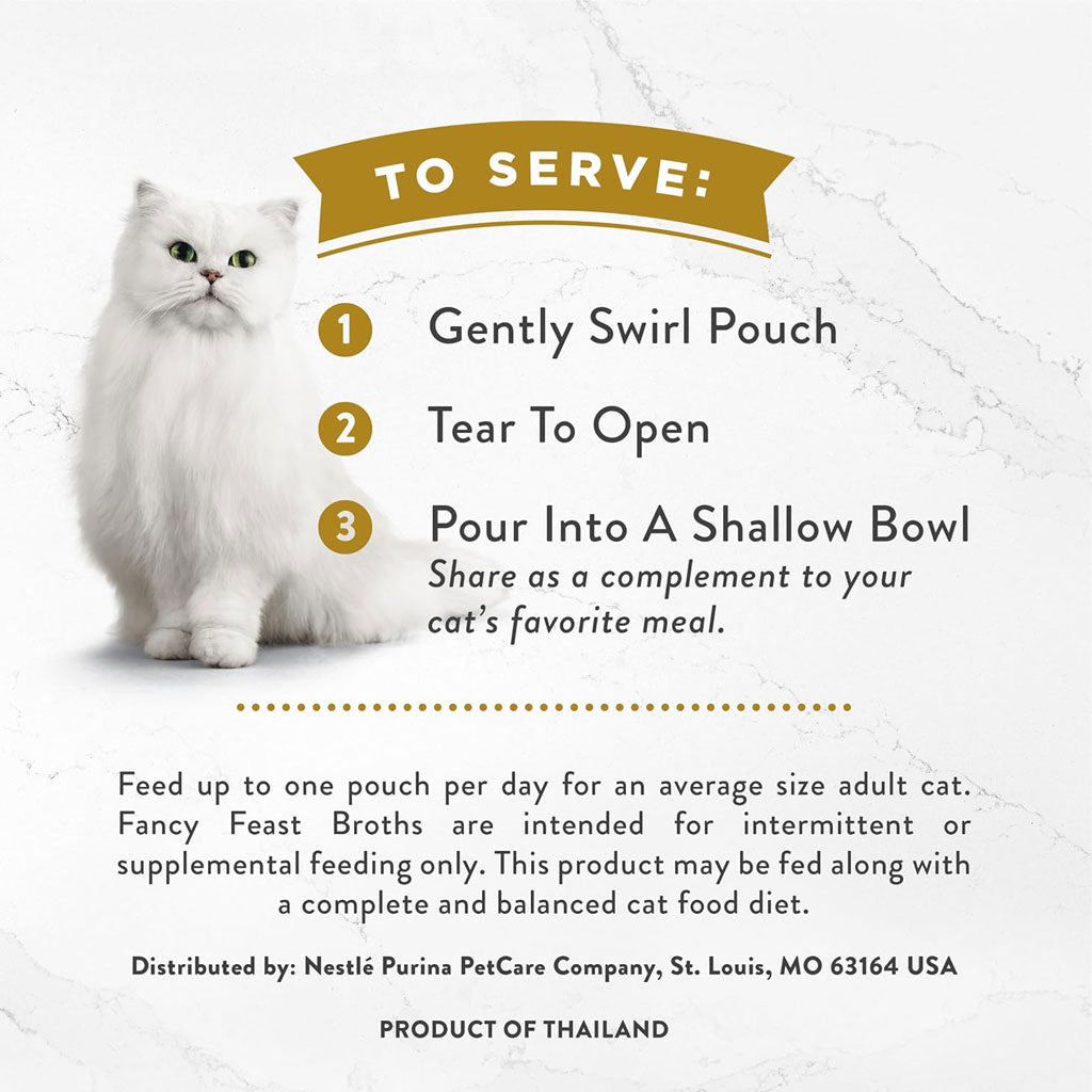 Fancy Feast Classic Broths with Tuna & Vegetables Supplemental Wet Cat Food Pouches