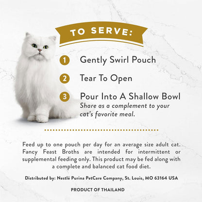 Fancy Feast Creamy Broths with Chicken & Vegetables Supplemental Wet Cat Food Pouches