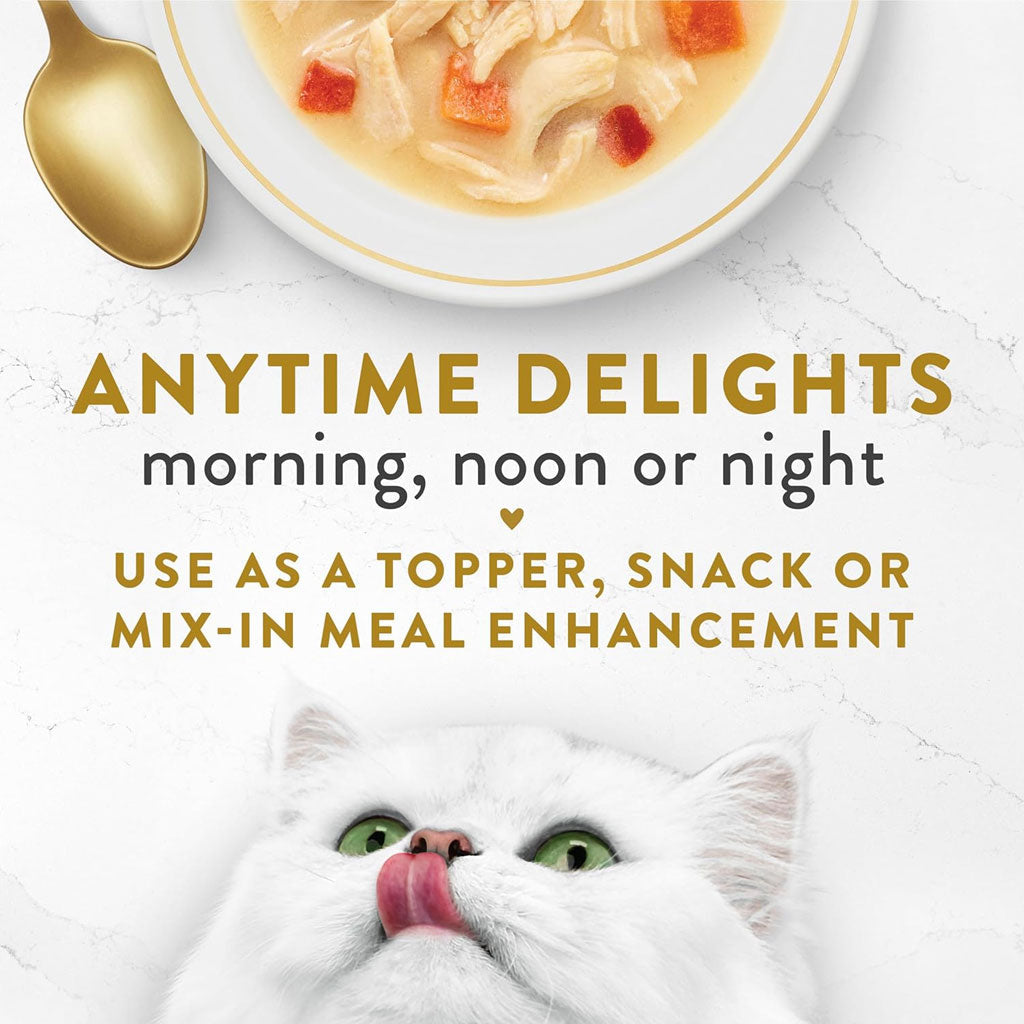 Fancy Feast Creamy Broths with Chicken & Vegetables Supplemental Wet Cat Food Pouches