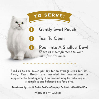 Fancy Feast Creamy Broths with Tuna, Chicken & Whitefish Supplemental Wet Cat Food Pouches