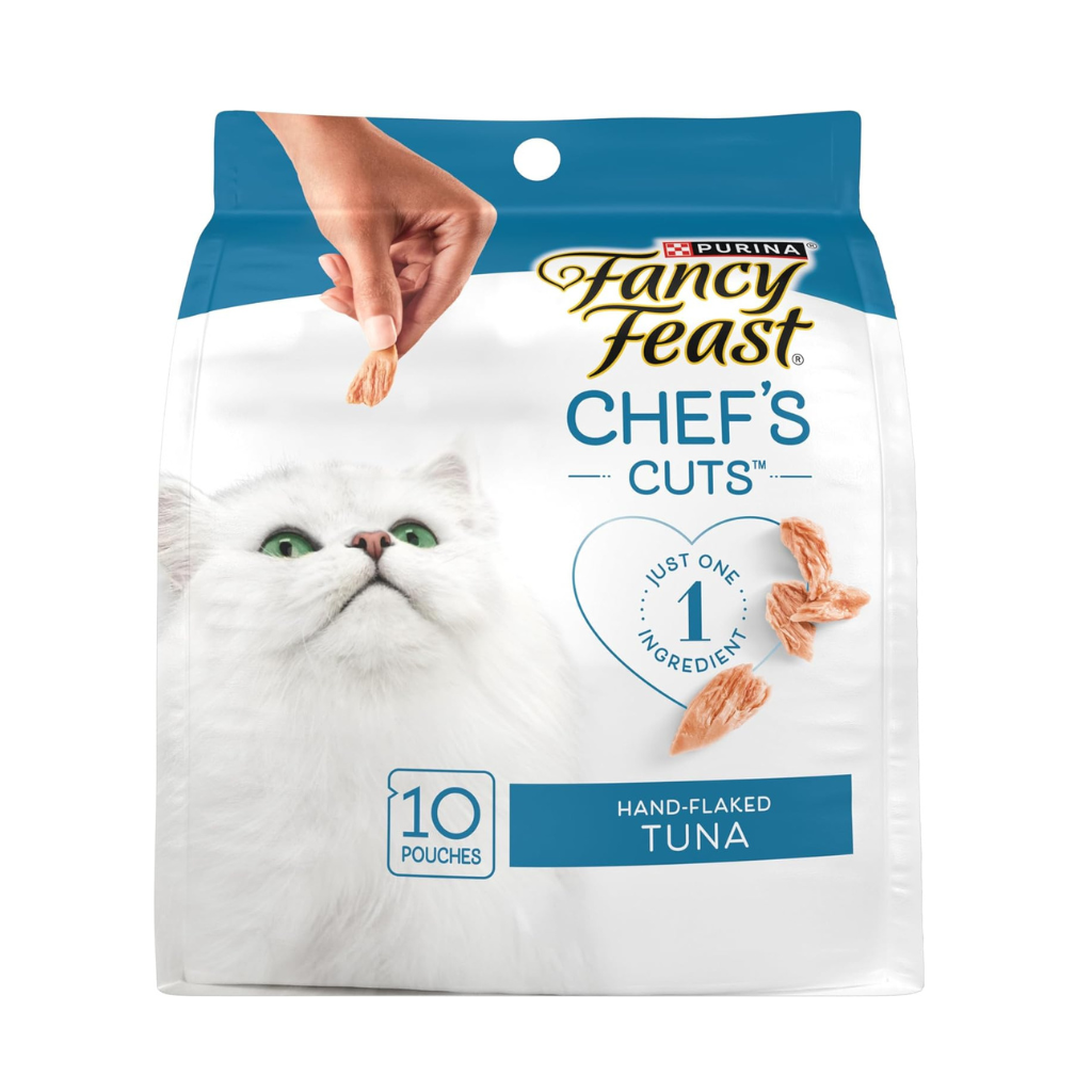 Fancy Feast Purely Natual Hand-Flaked Tuna Cat Treats (10 pouches) - Cat Food 1
