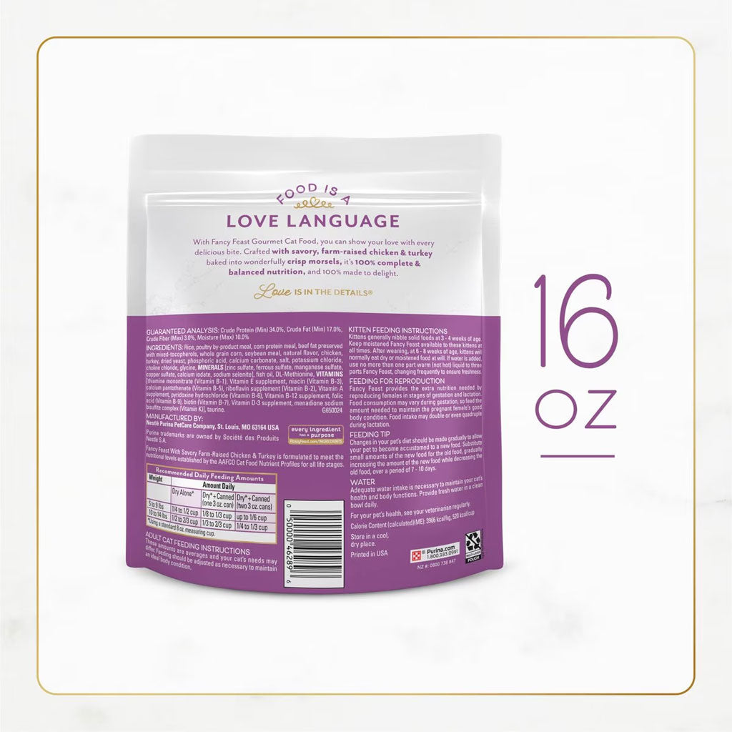 Fancy Feast with Savory Chicken & Turkey Dry Cat Food