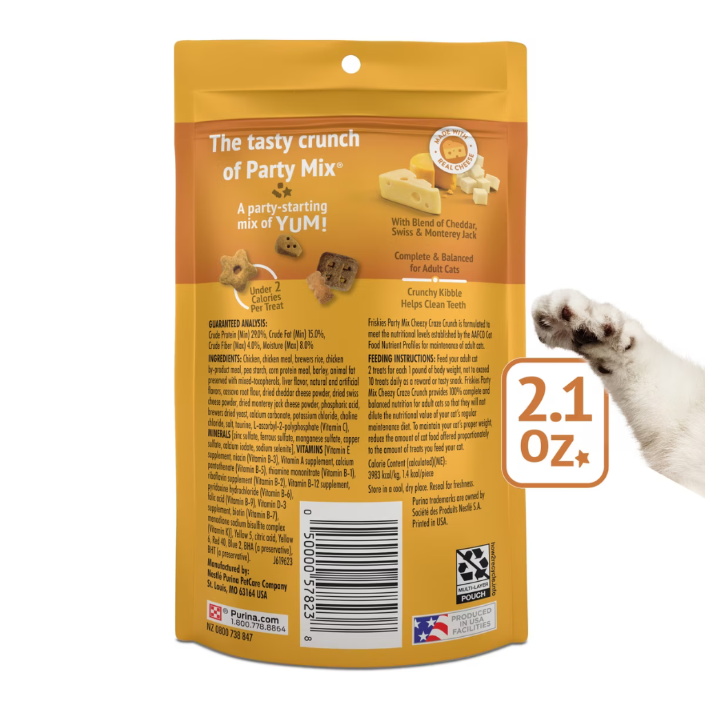 Friskies Party Mix Cheezy Craze Crunch Cat Treats - Cat Treats 6