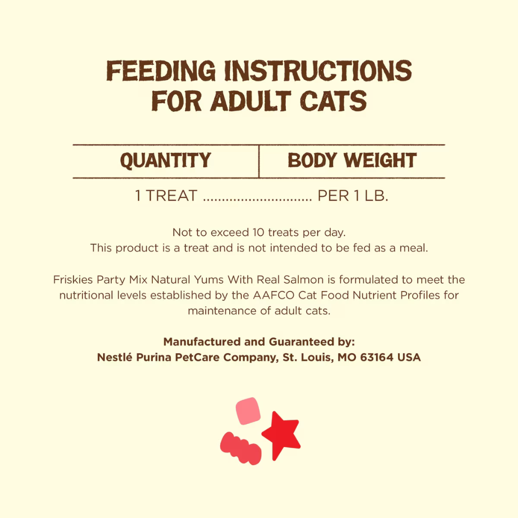 Friskies Party Mix Naturals Real Salmon Crunchy Cat Treats (2.1 oz) - Cat Treats 6