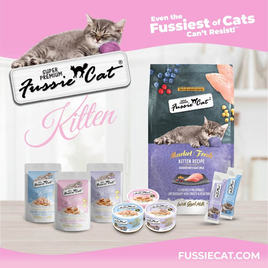 Fussie Cat Tuna with Salmon in Goat Milk Shreds Kitten Pouch 1.5-oz case of 12 - Cat Treats 3