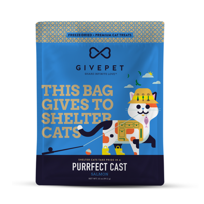 GivePet Purrfect Cast Freeze-Dried Salmon Cat Treats - 1.25 oz - Cat Treats 3