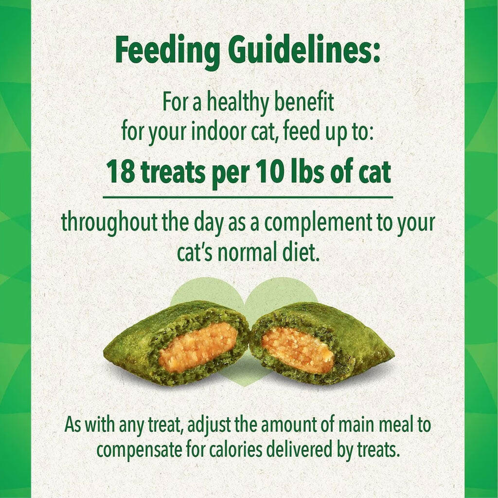Greenies Feline SmartBites Healthy Indoor Chicken Flavor directions