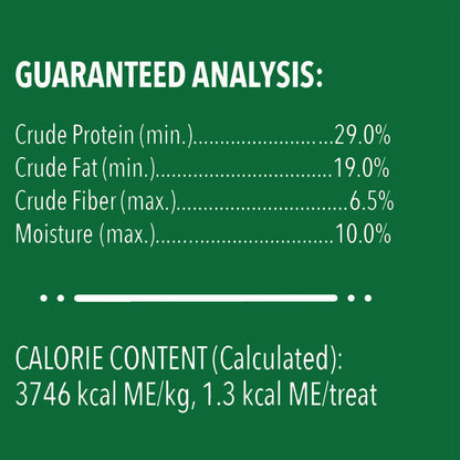 Greenies Feline SmartBites Healthy Indoor Chicken Flavor guaranteed analysis