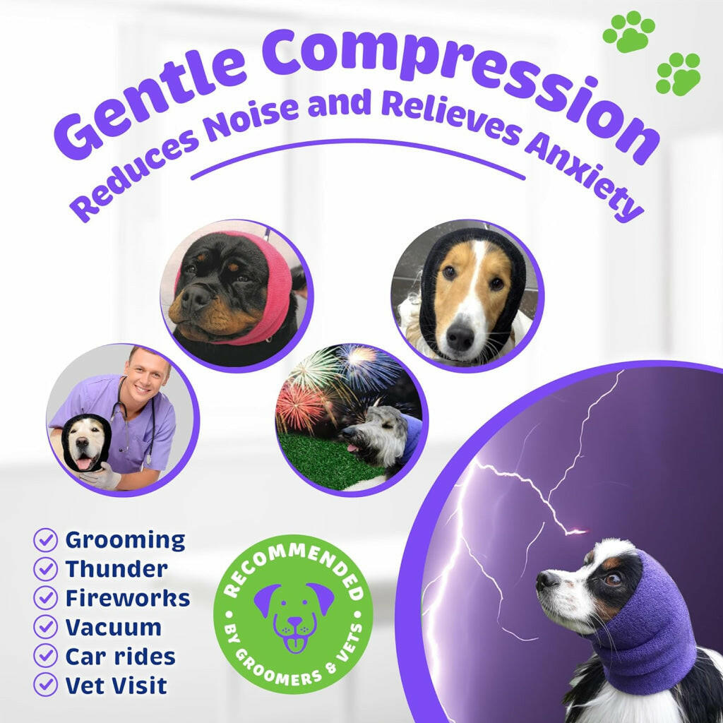 Happy Hoodie Calming Band For Dogs & Cats- Small BLACK