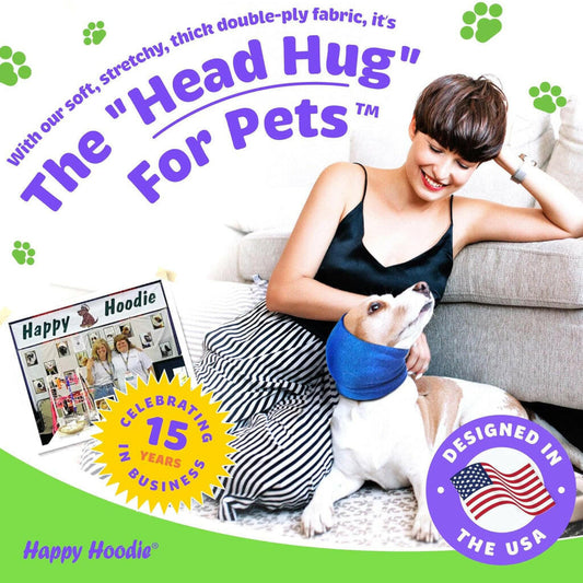 Happy Hoodie Calming Cap For Dogs 2 pack ( 1 large 1 small)