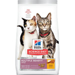 Hill's Science Diet Adult Multiple Benefit Dry Cat Food, Chicken Recipe, 15.5 lb Bag