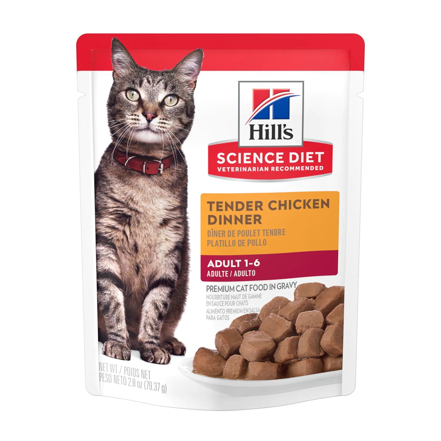 Hill's Science Diet Adult Canned Cat Food, Chicken, 2.8 oz pouch, 24 pk