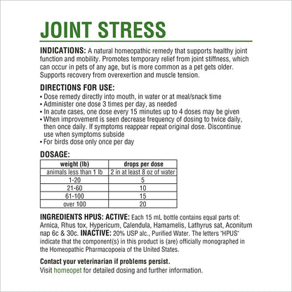 HomeoPet Joint Stress (15 ml) - Dog Supplements & Vitamins 6