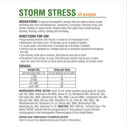 HomeoPet Storm Stress for Small Animals