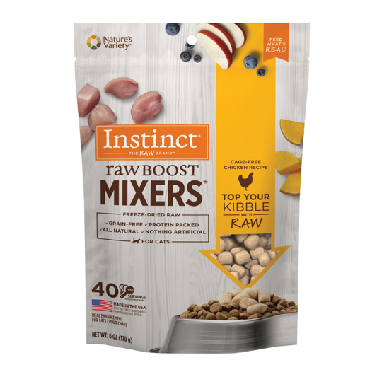 Instinct Raw Boost Mixers Freeze-Dried Raw Chicken Meal Topper for Cats (6 oz) - Cat Treats 1