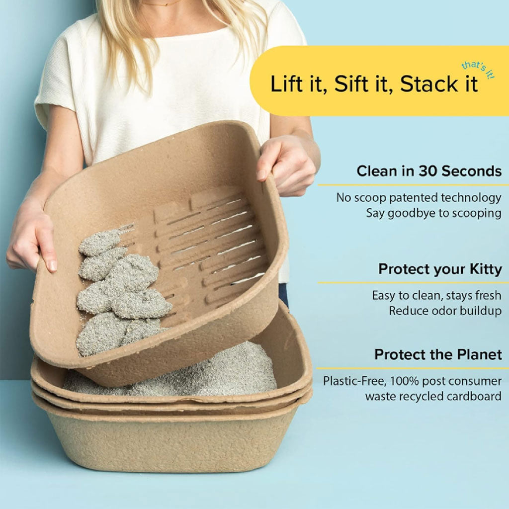 Kitty Sift Disposable Sifting Litter Box