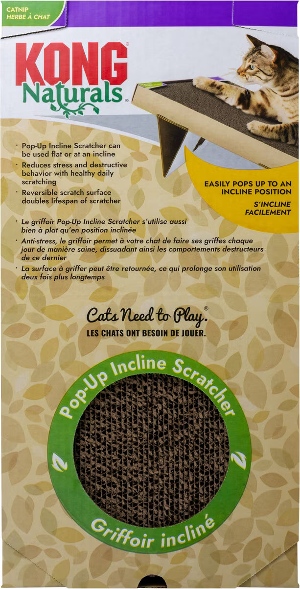 Kong Naturals Pop-Up Incline Scratcher - One Size - Cat Scratchers & Scratching Posts 1