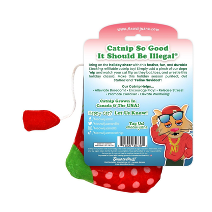 Meowijuana Refillable Get Stuffed Stocking Catnip Toy - Catnip Toys 8
