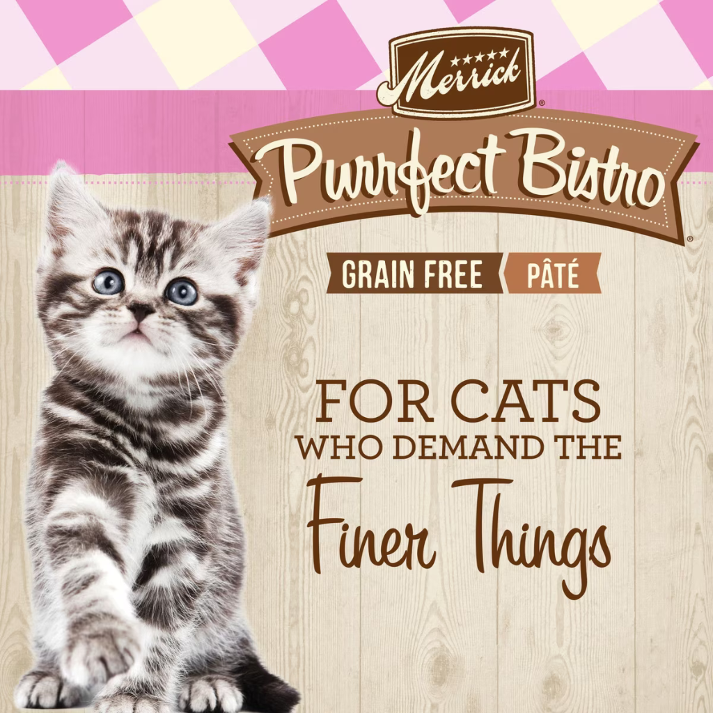 Merrick Purrfect Bistro Grain Free Premium Pate Kitten Wet Cat Food Chicken Dinner Recipe for Kittens (5.5 oz x 24