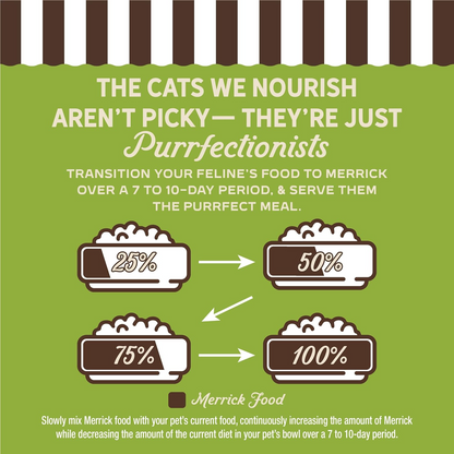 Merrick Purrfect Bistro Grain Free Premium Soft Canned Pate Adult Wet Cat Food High Protein Turkey Recipe - 3-oz, case