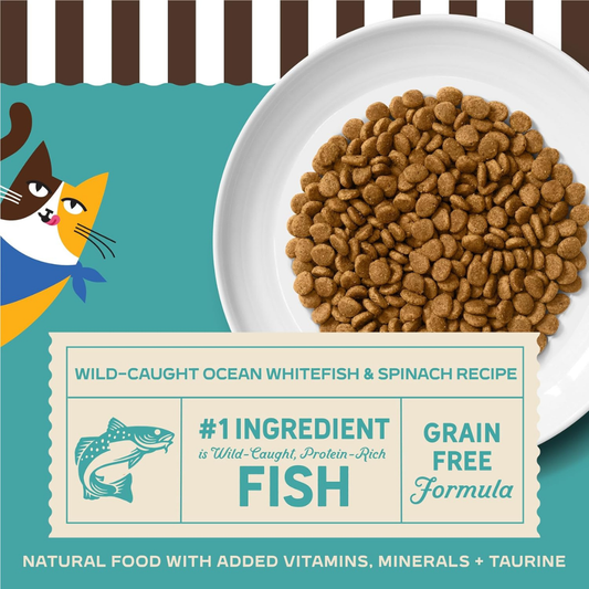 Merrick Purrfect Bistro Grain Free Wild-Caught Ocean Whitefish & Spinach Recipe Dry Cat Food - Cat Food 2